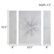 silver-23.5"w x 35.5"h x 1.5"d 8"w x 35.5"h x 1.5"d (2)