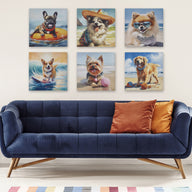 blue/beige-16"w x 16"h x 1"d