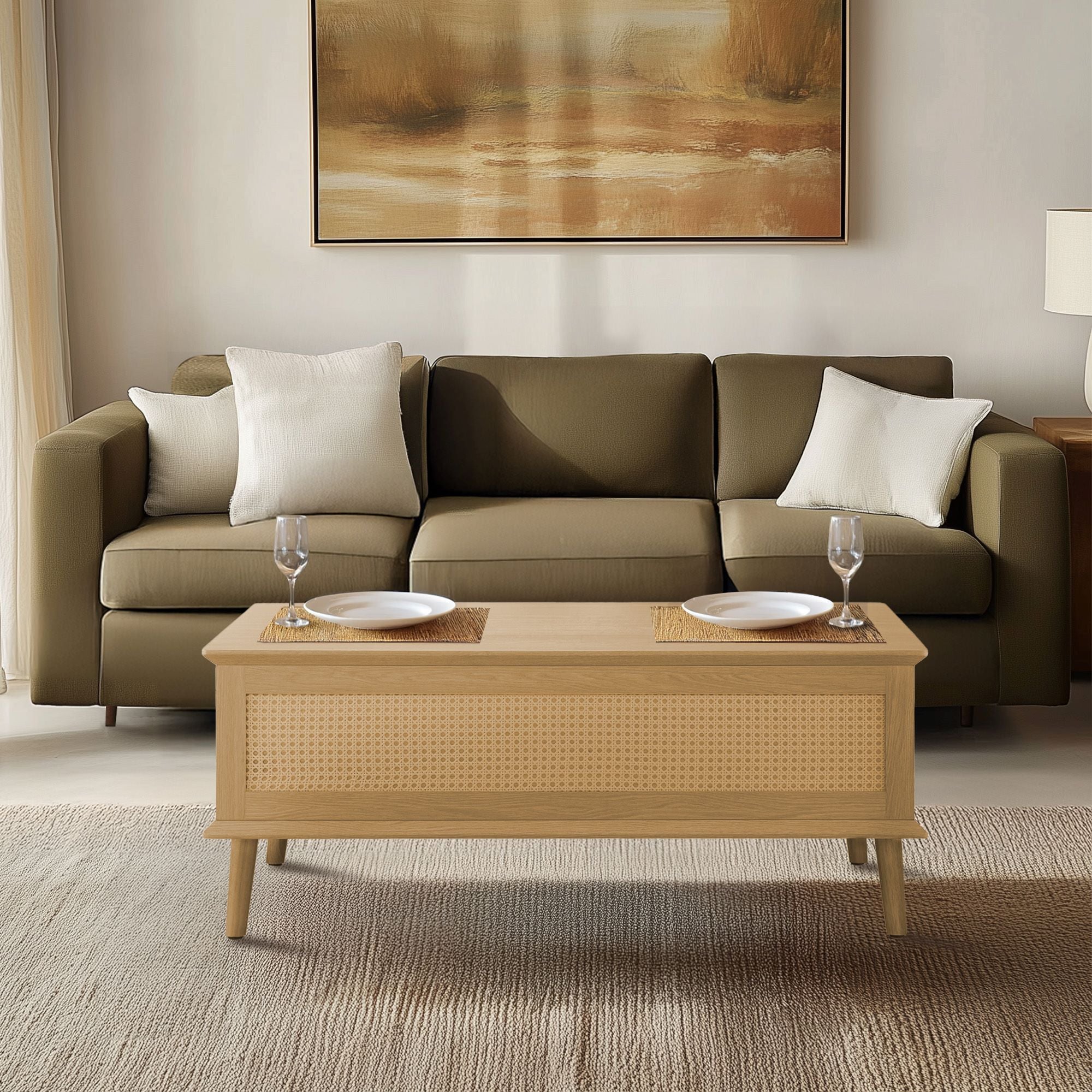 natural-42"w x 21.5"d x 17~22.5"h