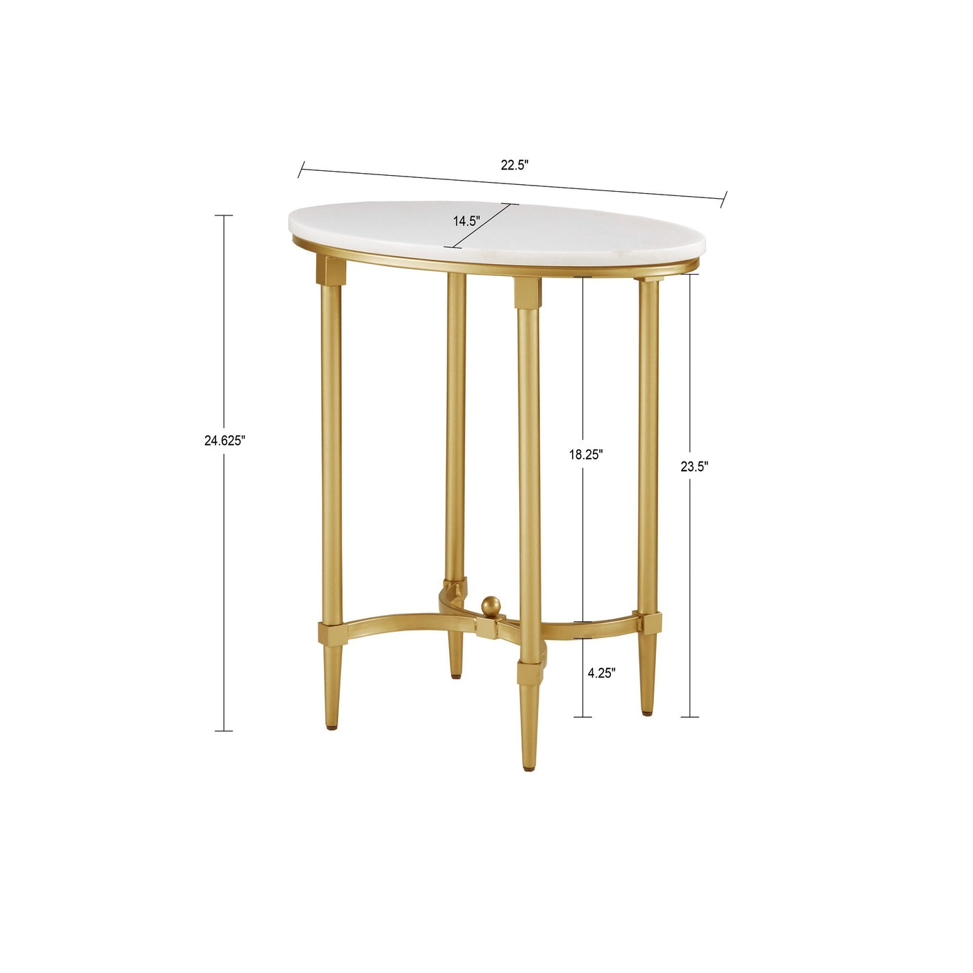 white/gold-22.5"w x 14.5"d x 24.625"h 85lbs