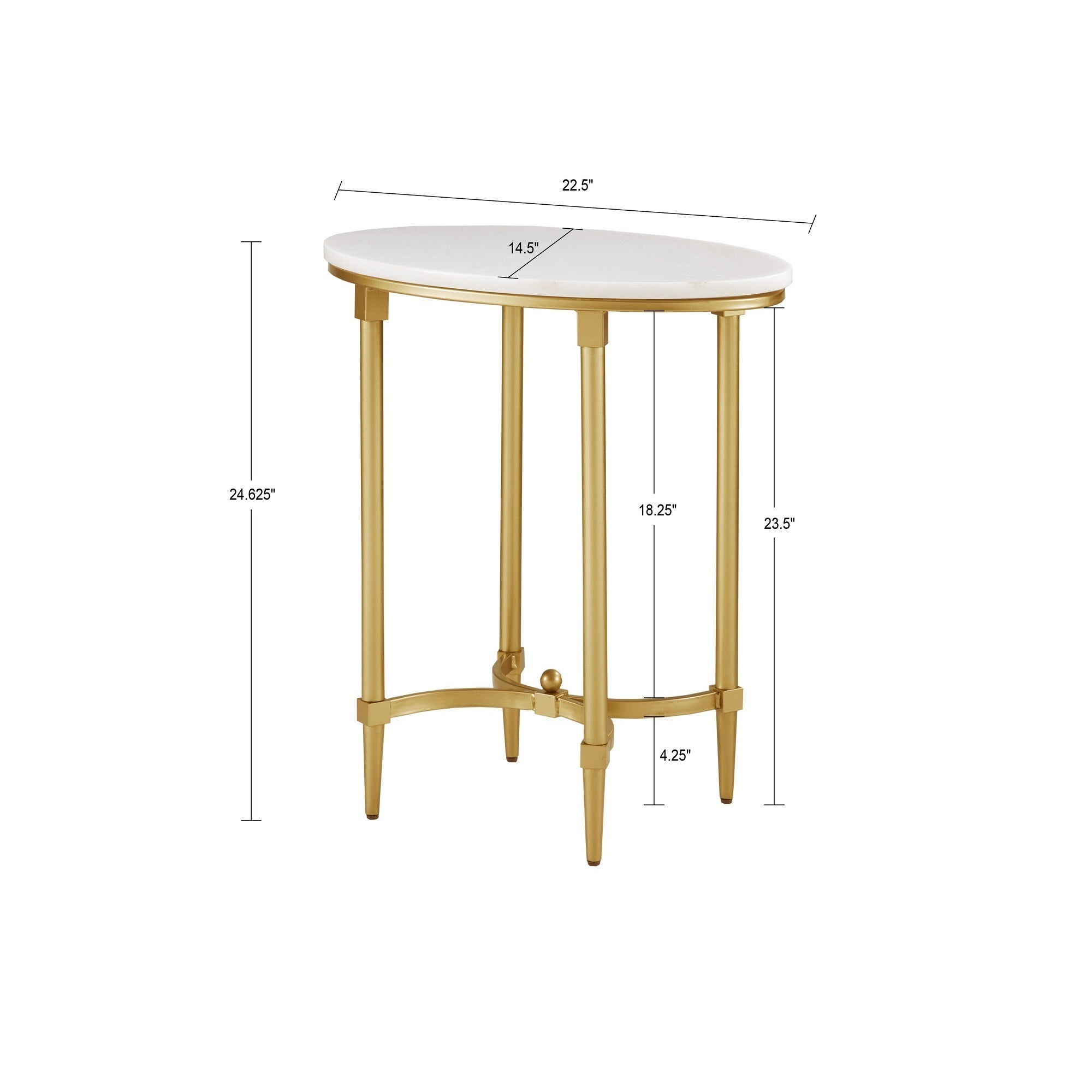 white/gold-22.5"w x 14.5"d x 24.625"h 85lbs