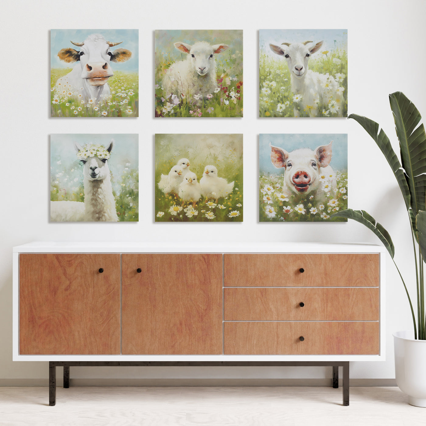 lamb/green-16"w x 16"h x 1"d