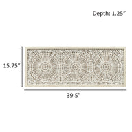 off-white-39.5"w x 15.75"h x 1.25"d 38.2"w x 14.6"h