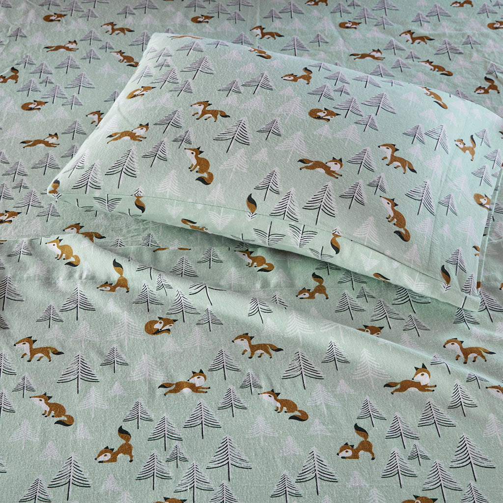 seafoam foxes-twin,seafoam foxes-twin xl,seafoam foxes-full,seafoam foxes-queen