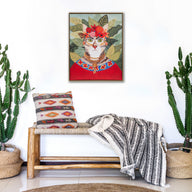 bohemian cat-16.5"w x 20.5"h x 1.25"d 15.75"w x 19.75"h