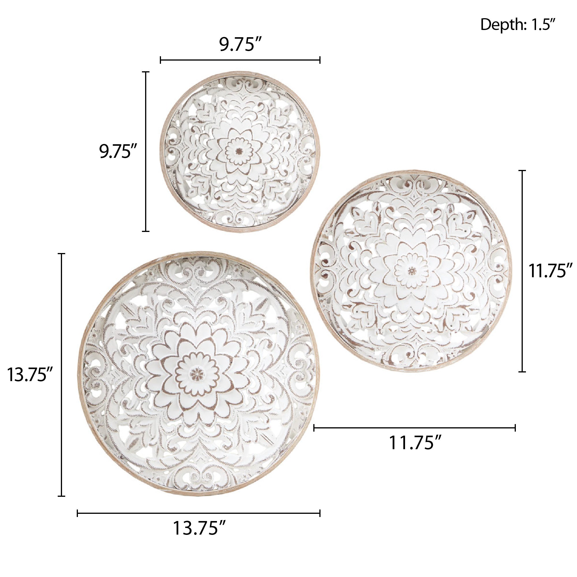 natural/white-dia 13.75" x 1.5"d dia 11.75" x 1.5"d dia 9.75" x 1.5"d