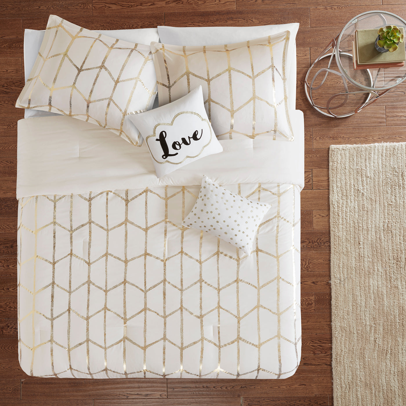 ivory/gold-full/queen,ivory/gold-king/cal king,ivory/gold-twin/twin xl