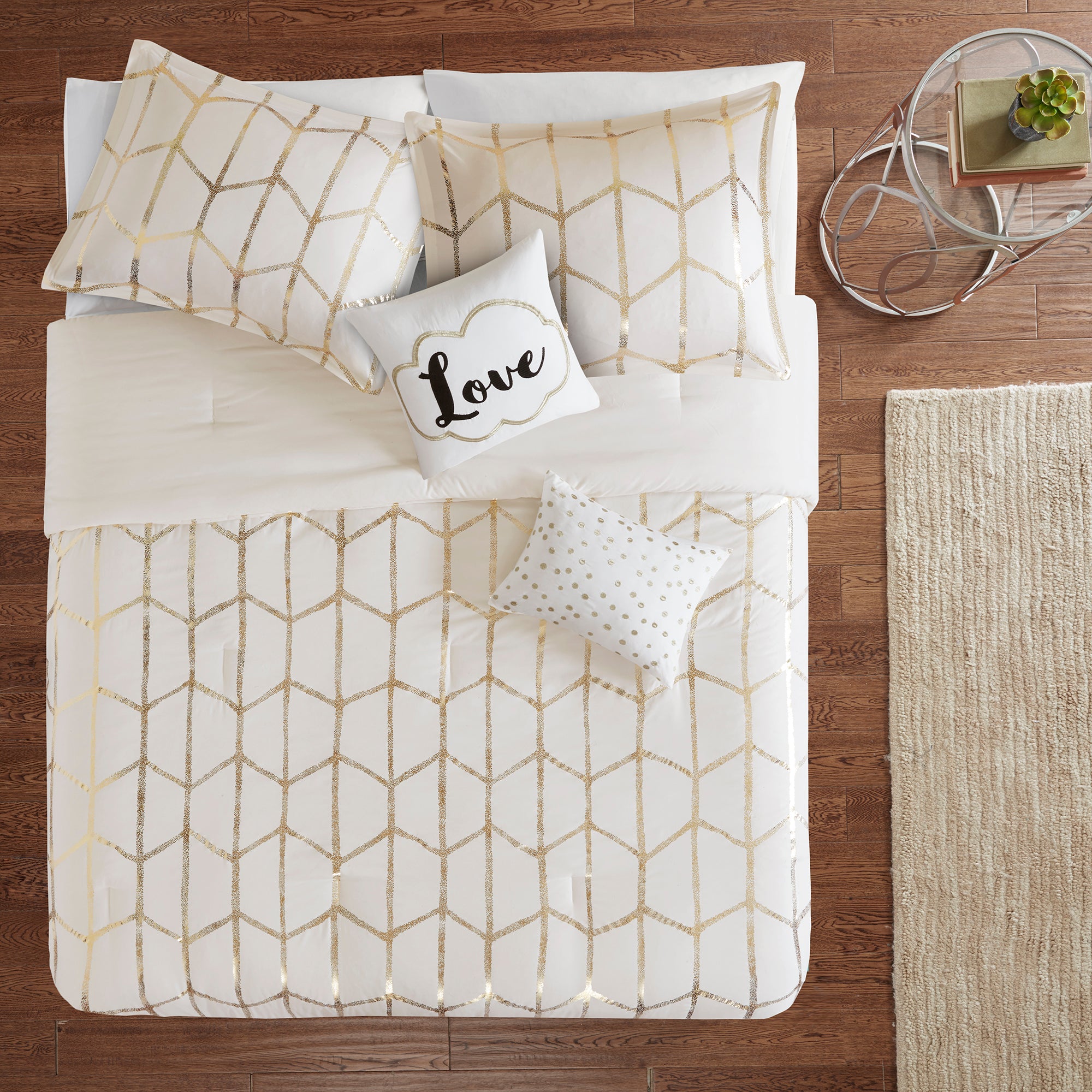 ivory/gold-full/queen,ivory/gold-king/cal king,ivory/gold-twin/twin xl