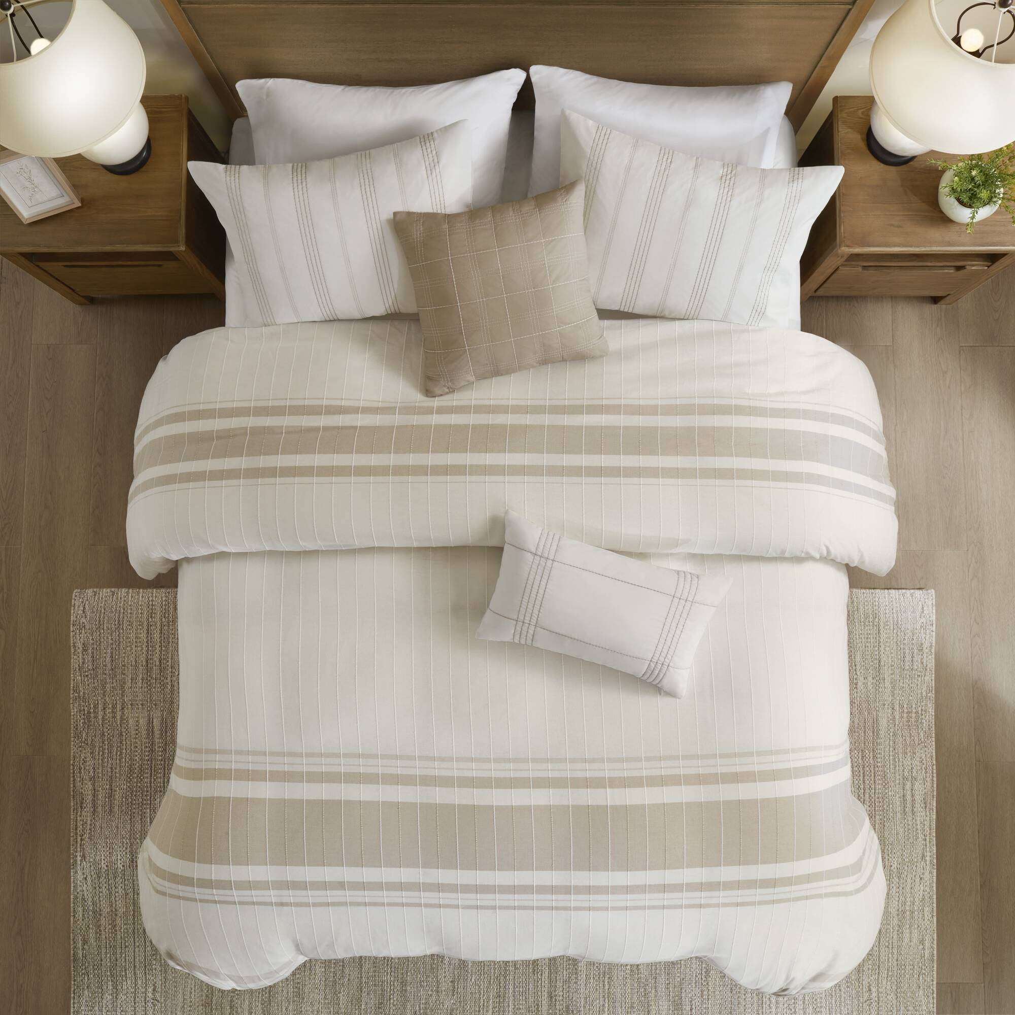 ivory/taupe-full/queen,ivory/taupe-king/cal king