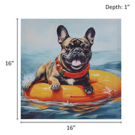 blue/tan-16"w x 16"h x 1"d