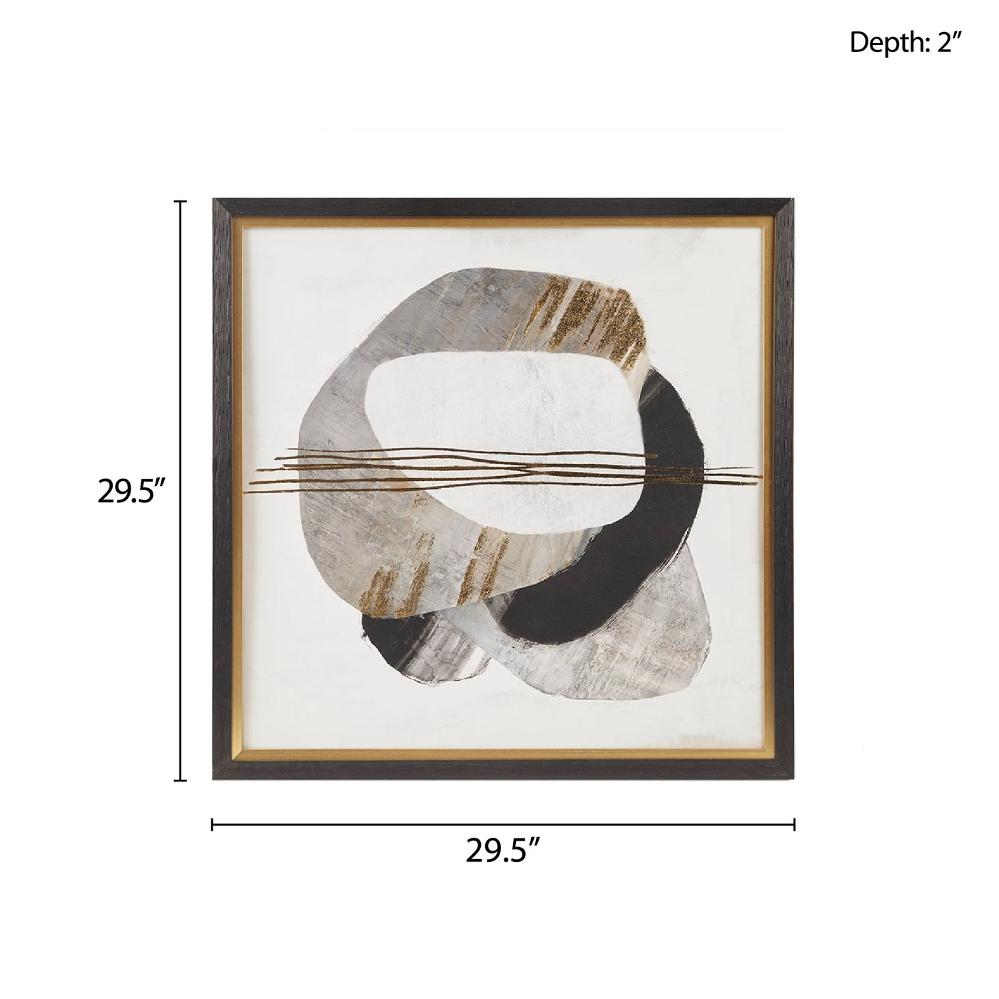 black-29.5"w x 29.5"h x 2"d