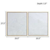 ivory-23.5"w x 27.5"h x 1.5"d (2) 22"w x 25.75"h