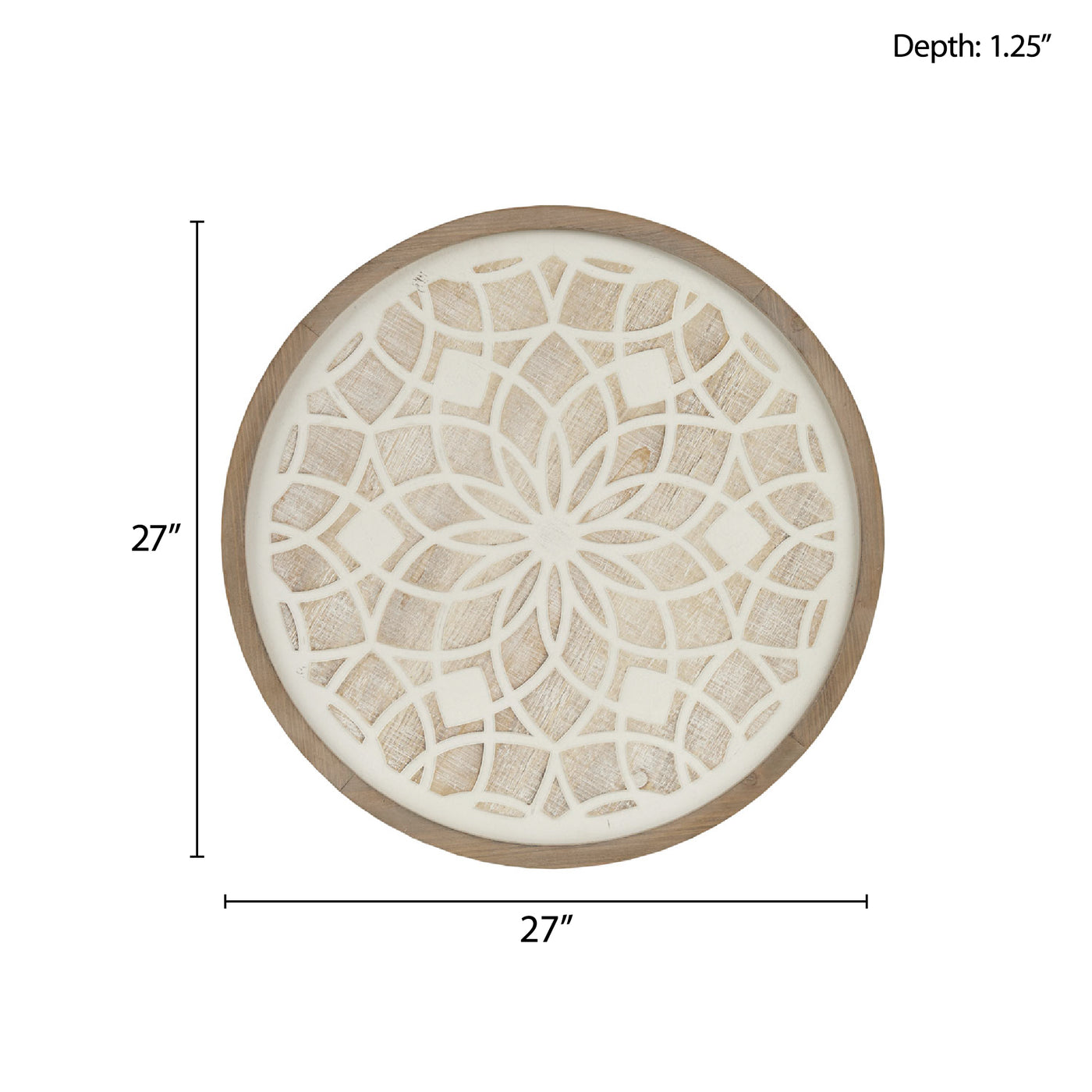 natural/white-dia 27"x 1.25"d