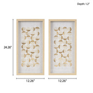 natural/gold-12.26"w x 24.26"h x 1.2"d  (2)