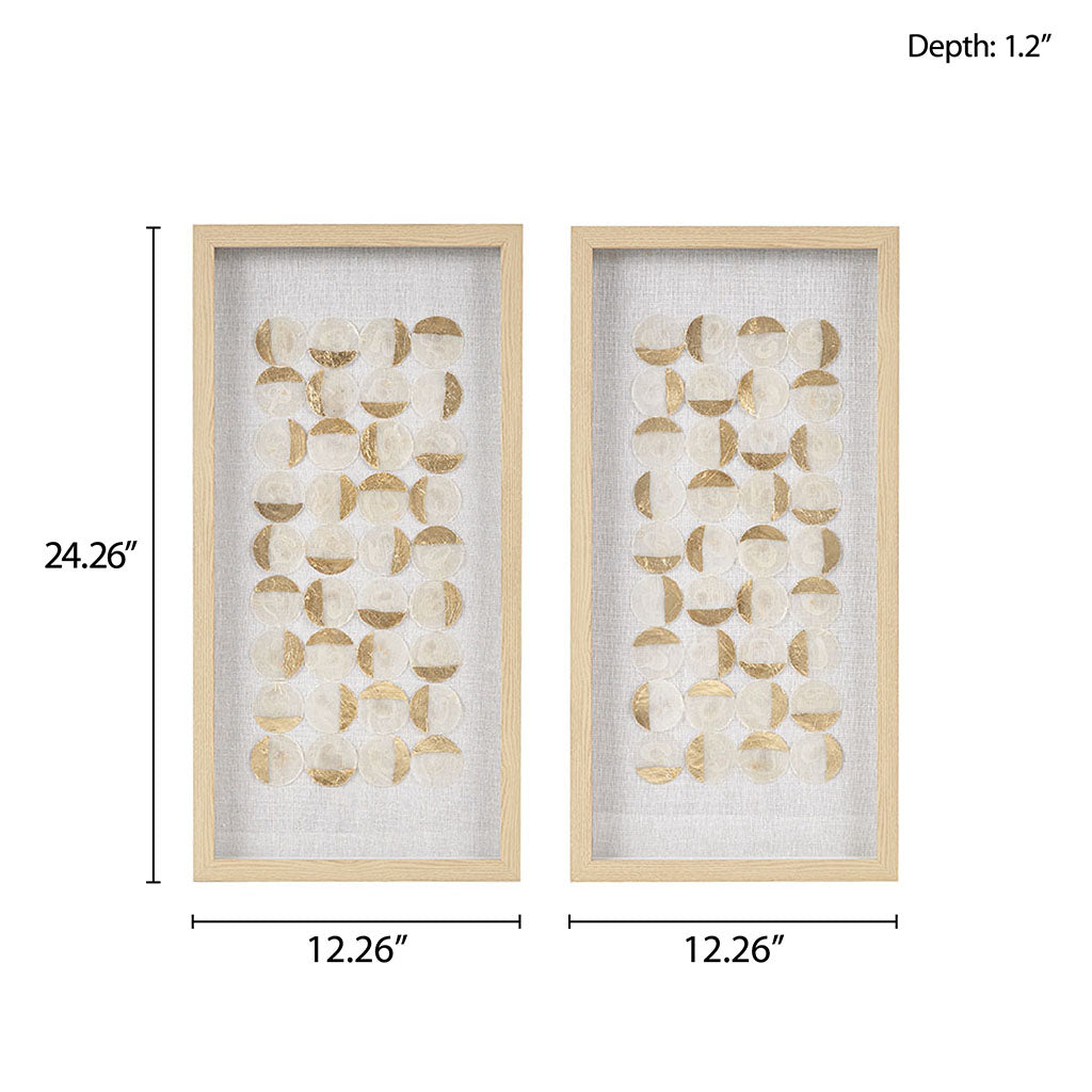 natural/gold-12.26"w x 24.26"h x 1.2"d  (2)