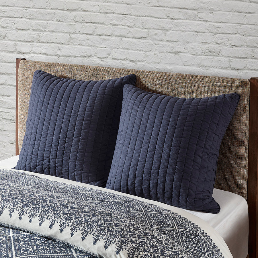 navy-euro sham