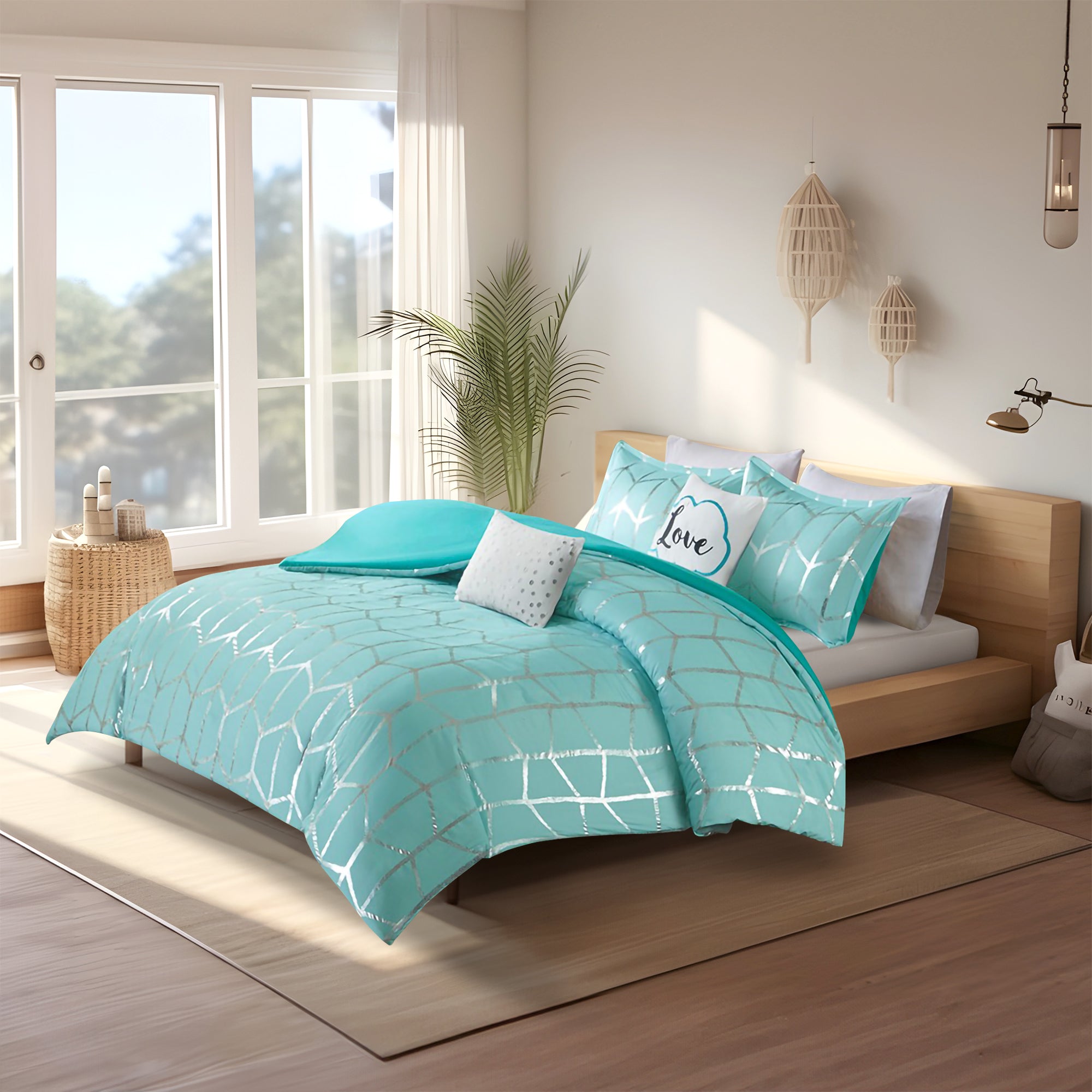 aqua/silver-twin/twin xl,aqua/silver-full/queen,aqua/silver-king/cal king