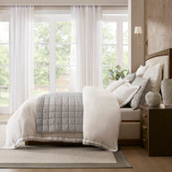 white/gray-full/queen,white/gray-king/cal king