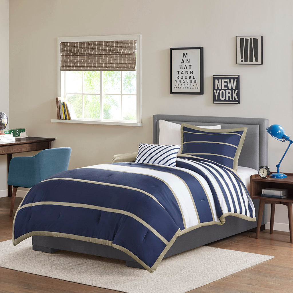 khaki/navy-twin/twin xl,khaki/navy-full/queen,khaki/navy-king/cal king