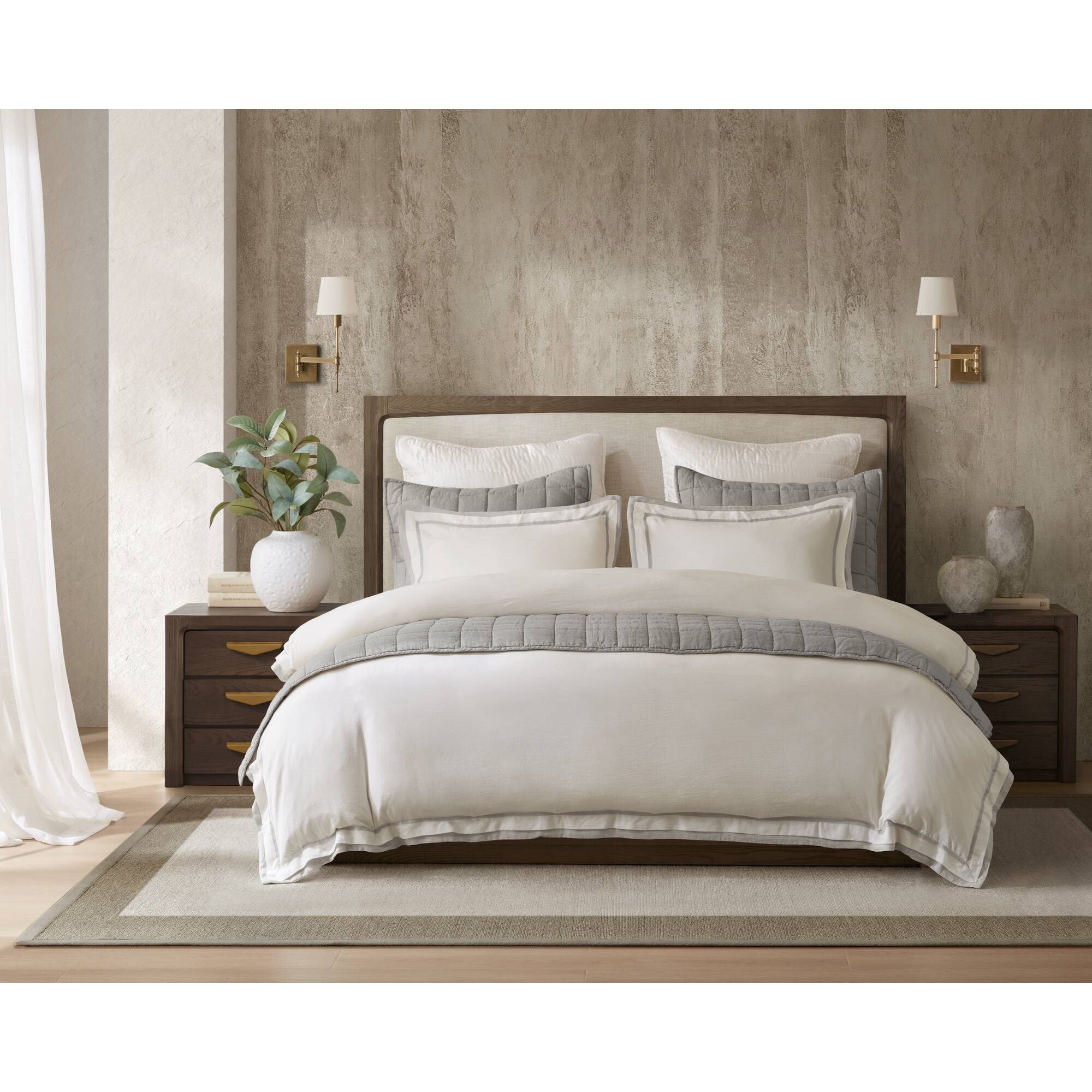 white/gray-full/queen,white/gray-king/cal king