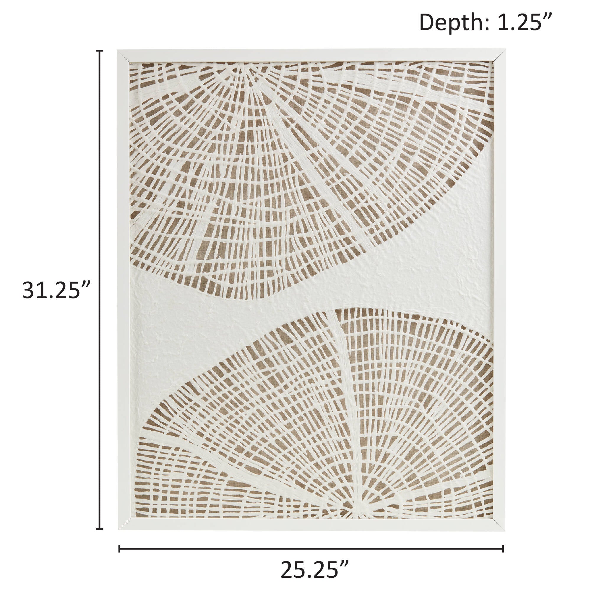 off-white-25.25"w x 31.25"h x 1.25"d