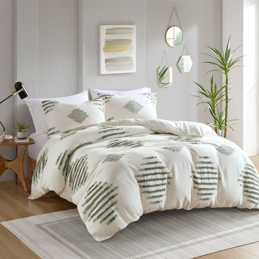green/ivory-full/queen,green/ivory-king/cal king