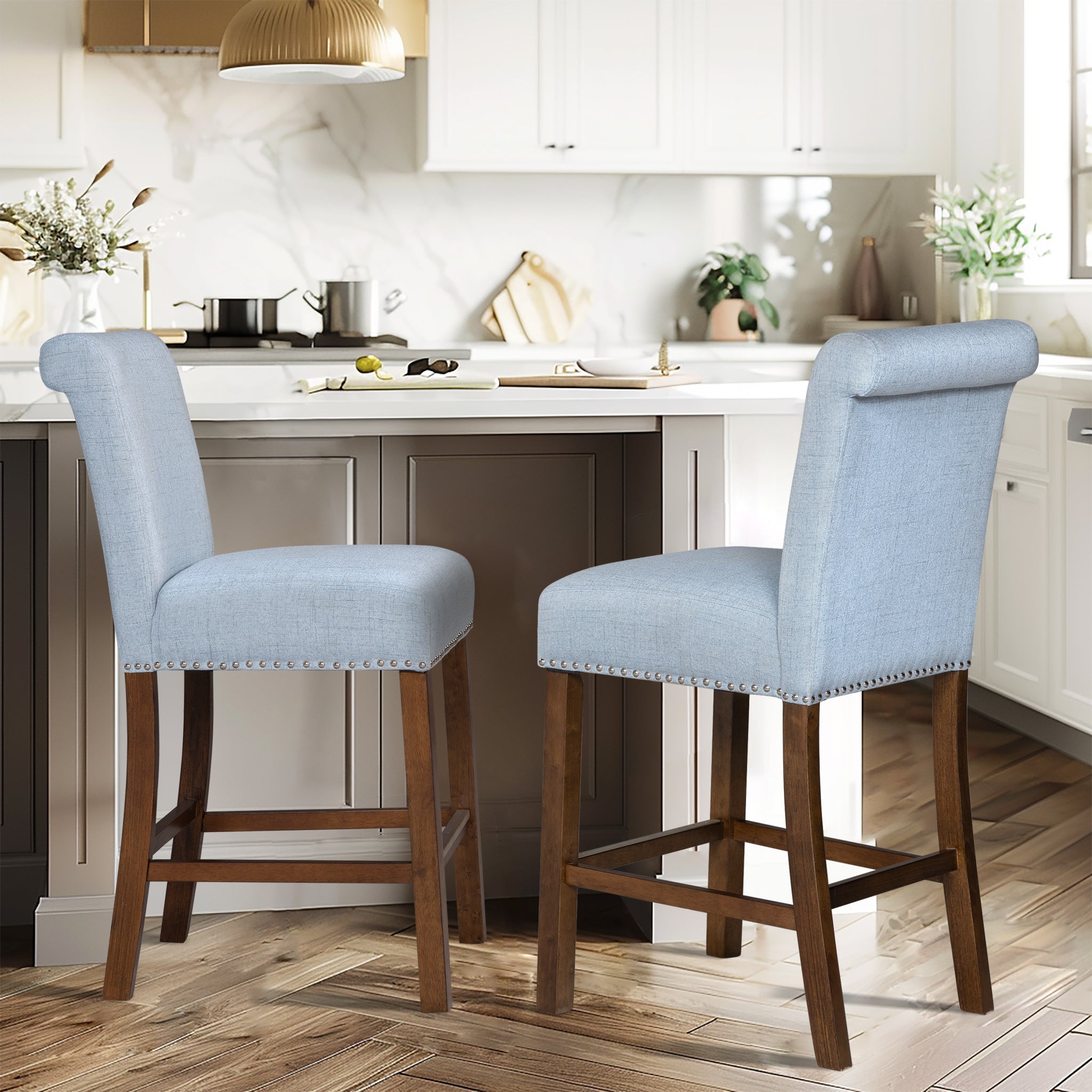 light blue-18.5"w x 22.25"d x 38.5"h (2) 18.5"w x 16.5"d x 25.75"h 20"h 8.5"h 16"w x 12.75"h 300lbs