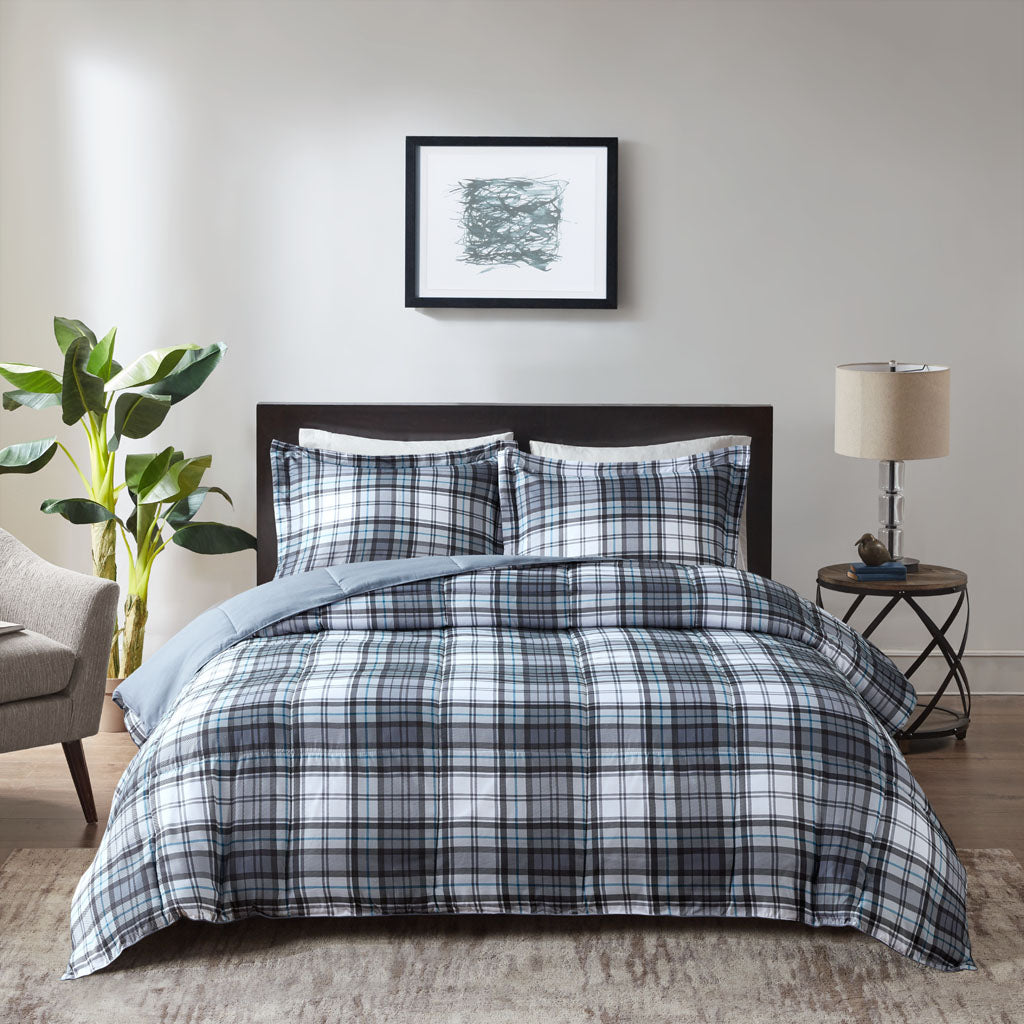 plaid grey-twin/twin xl,plaid grey-full/queen,plaid grey-king/cal king