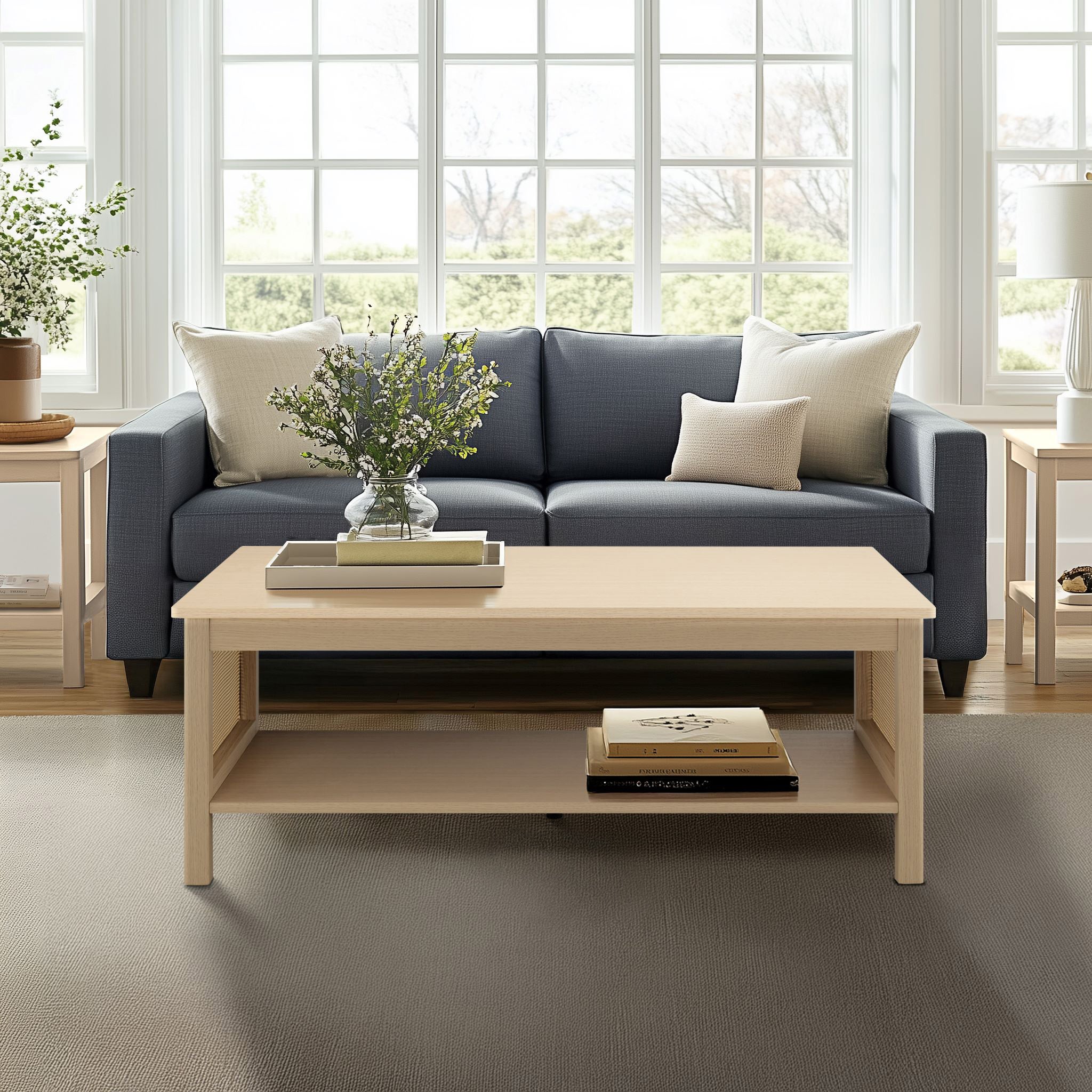 natural-41.5"w x 21.75"d x 16"h