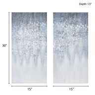 blue/white-15"w x 30"h x 1.5"d (2)
