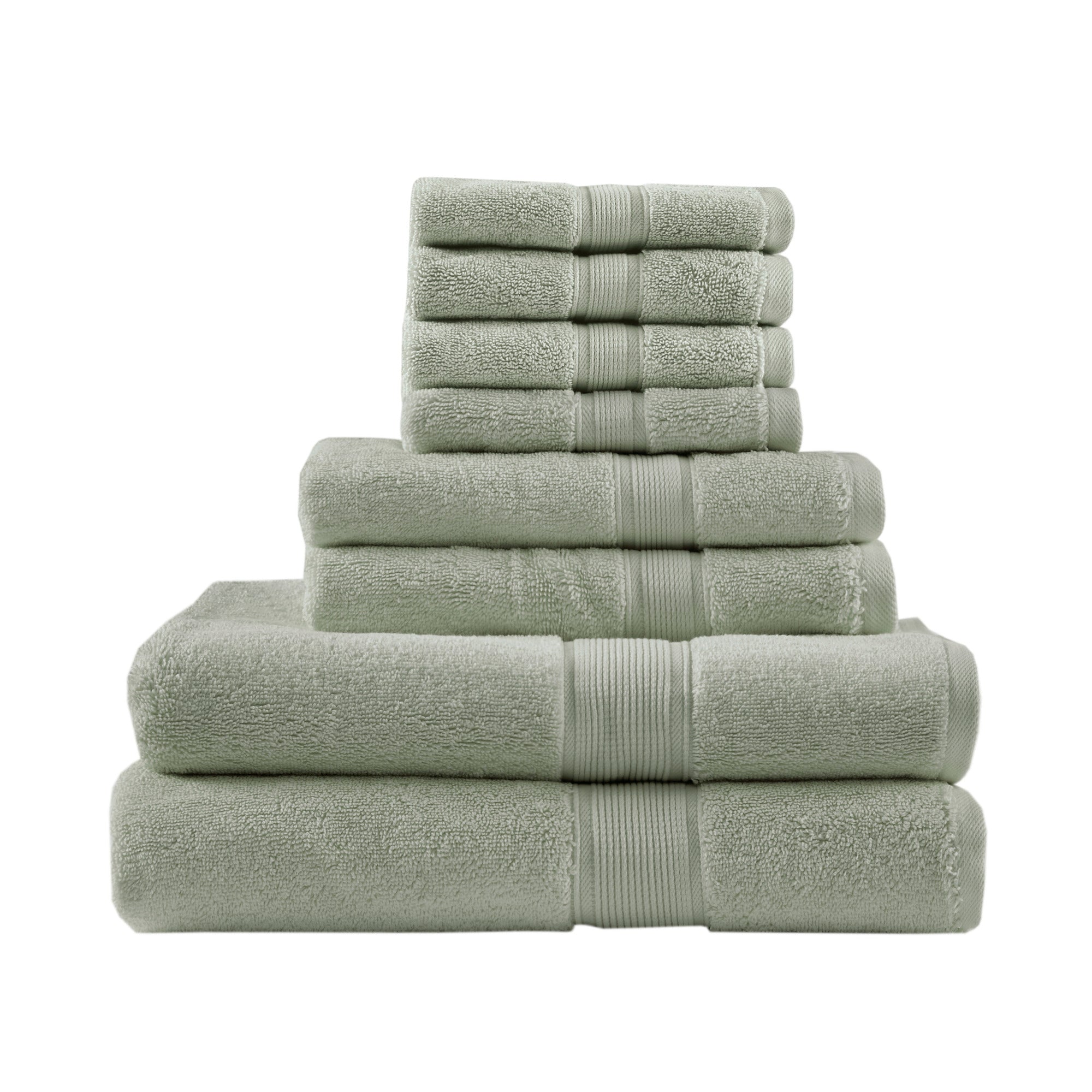 sage green-30"w x 54"l (2) 16"w x 28"l (2) 13"w x 13"l (4)