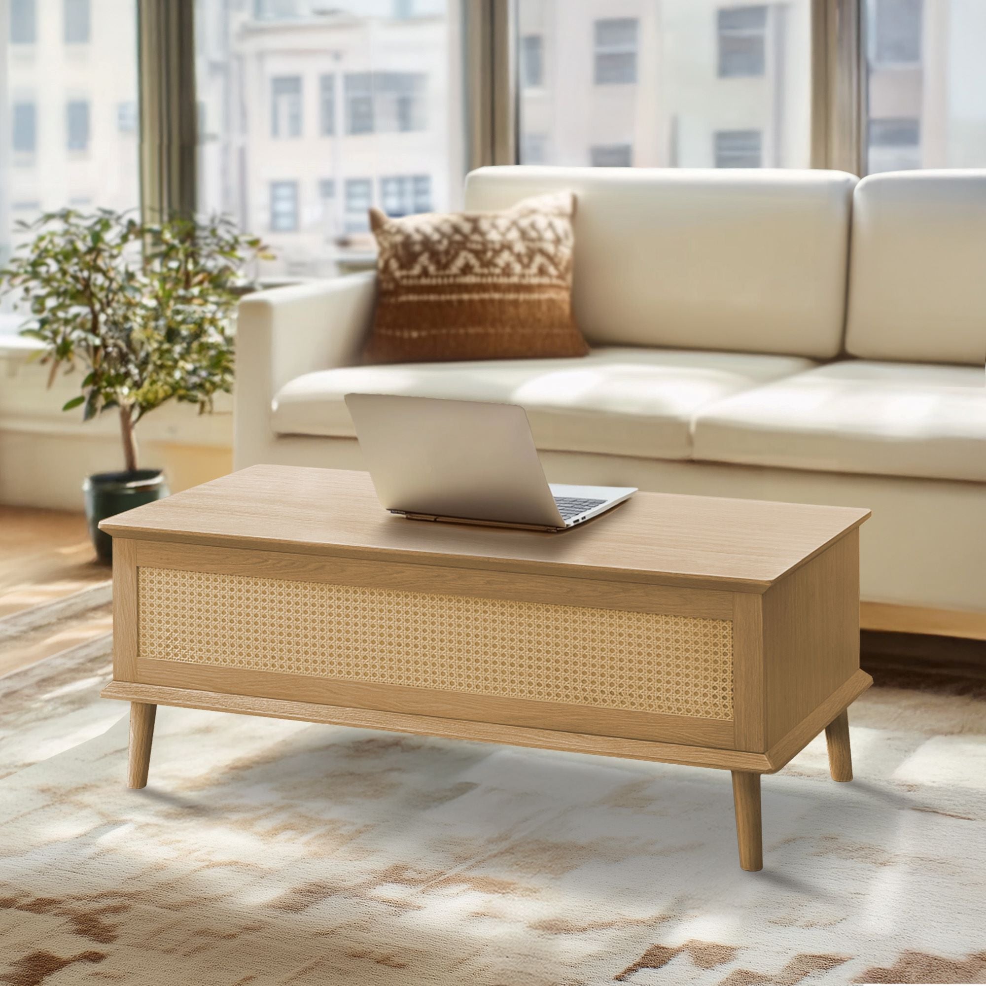 natural-42"w x 21.5"d x 17~22.5"h