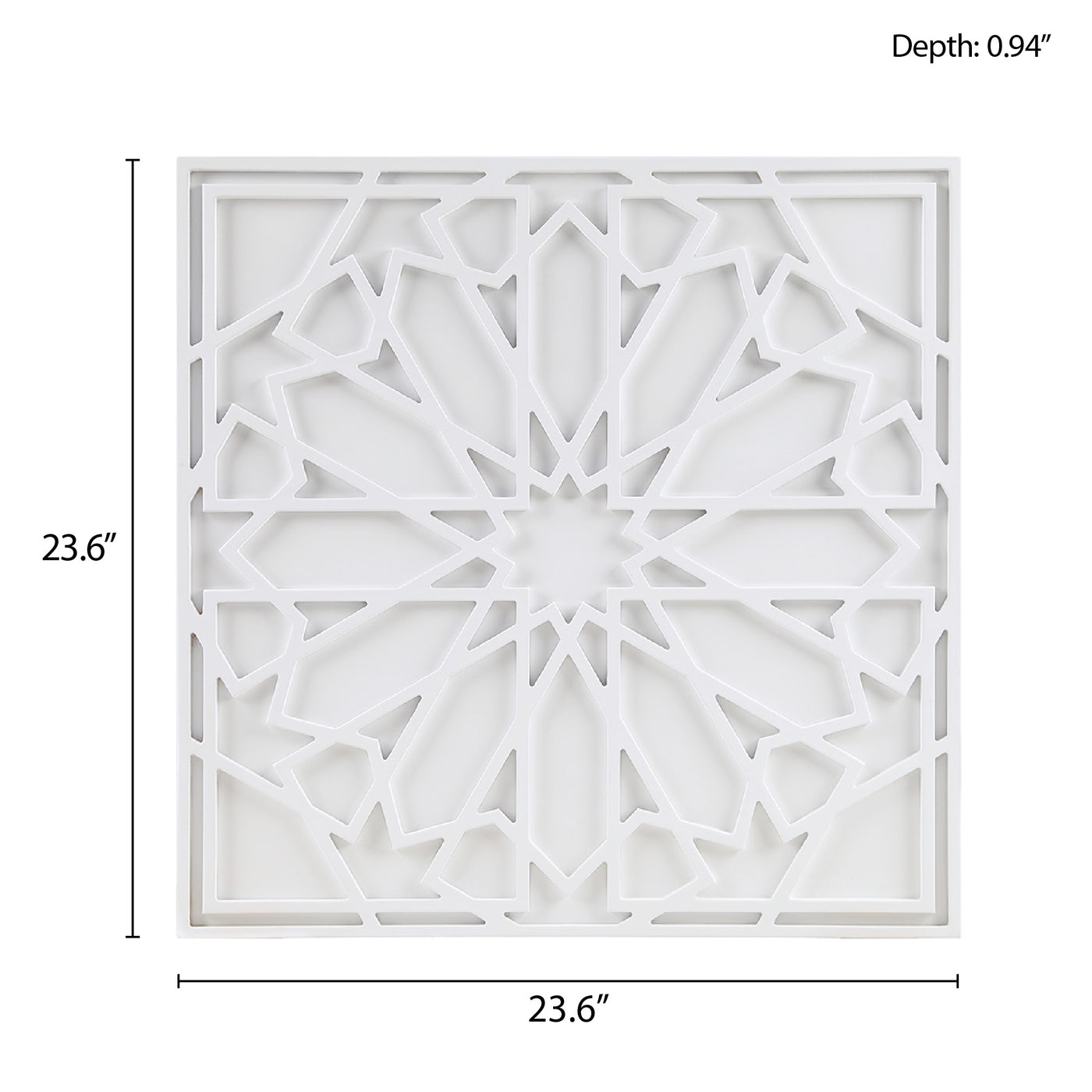 white-23.6"w x 23.6"h x 0.94"d