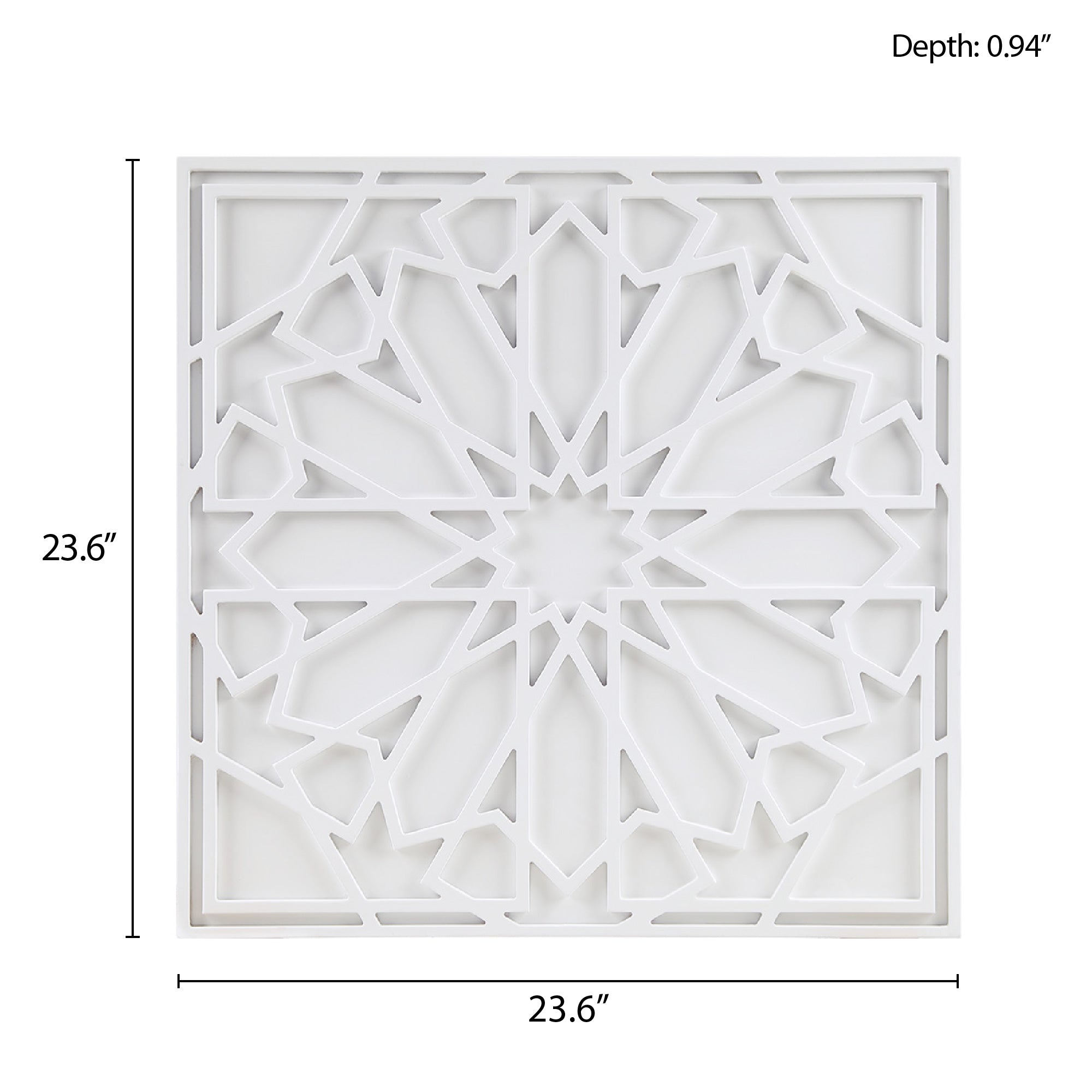 white-23.6"w x 23.6"h x 0.94"d