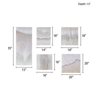 neutral-15"w x 35"h x 1.5"d 20"w x 20"h x 1.5"d 18"w x 18"h x 1.5"d 16"w x 16"h x 1.5"d 14"w x 18"h x 1.5"d