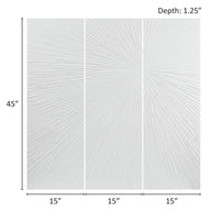white-15"w x 45"h x 1.25"d (3)