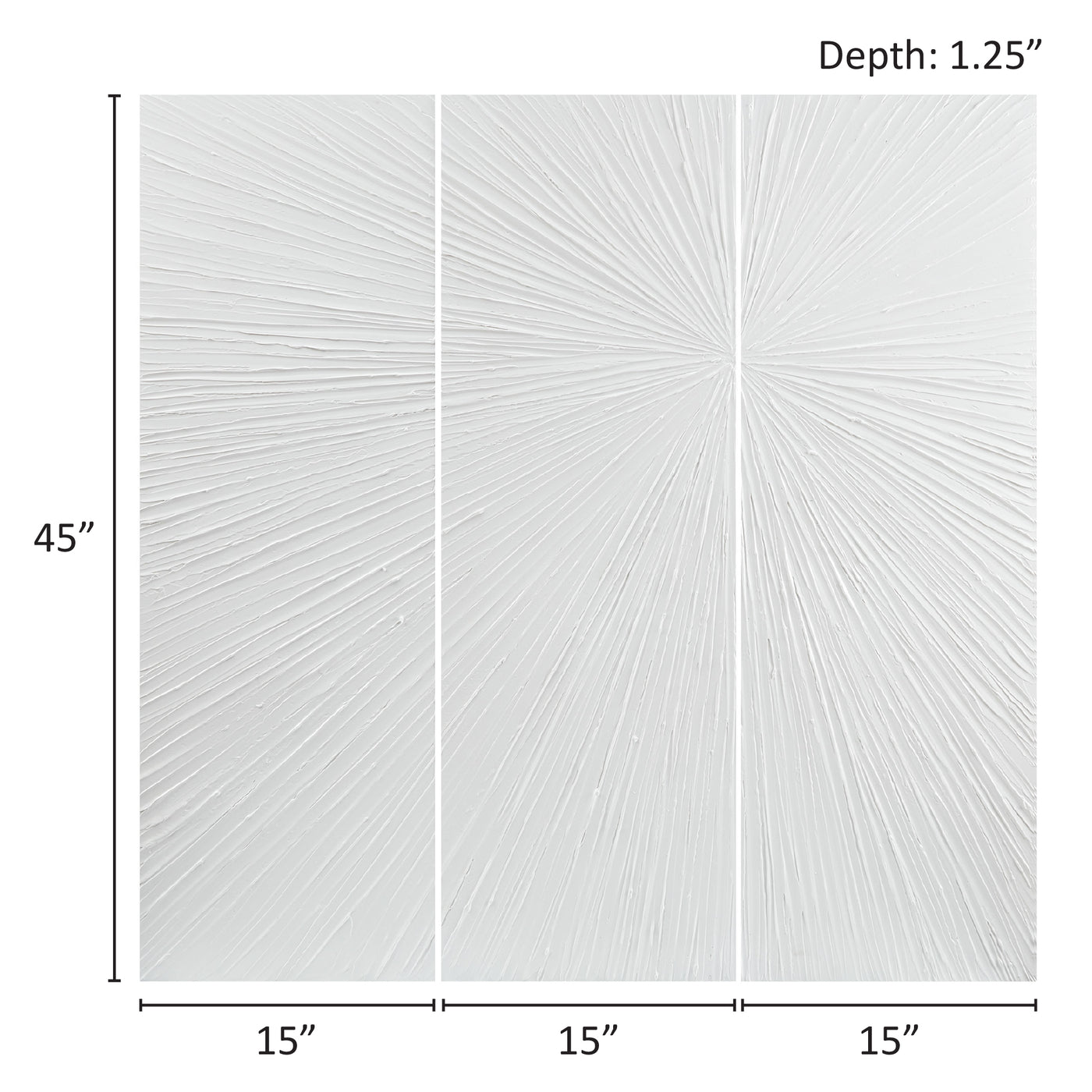 white-15"w x 45"h x 1.25"d (3)