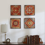 red-15"w x 15"h x 1.5"d (4)