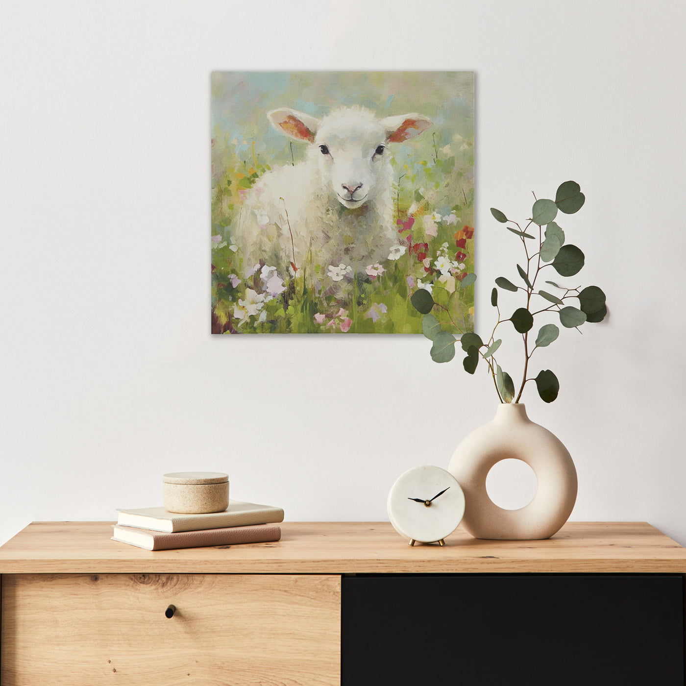 lamb/green-16"w x 16"h x 1"d