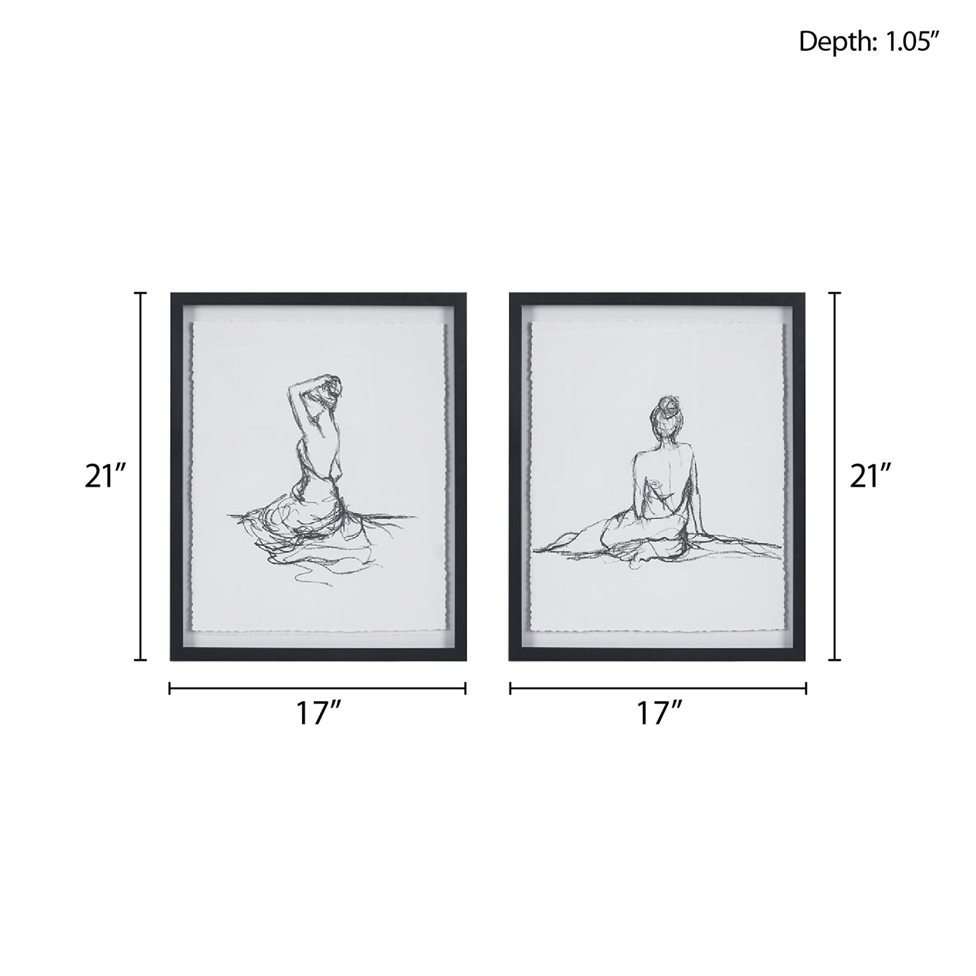 black/white-17"w x 21"h x 1.05"d (2)