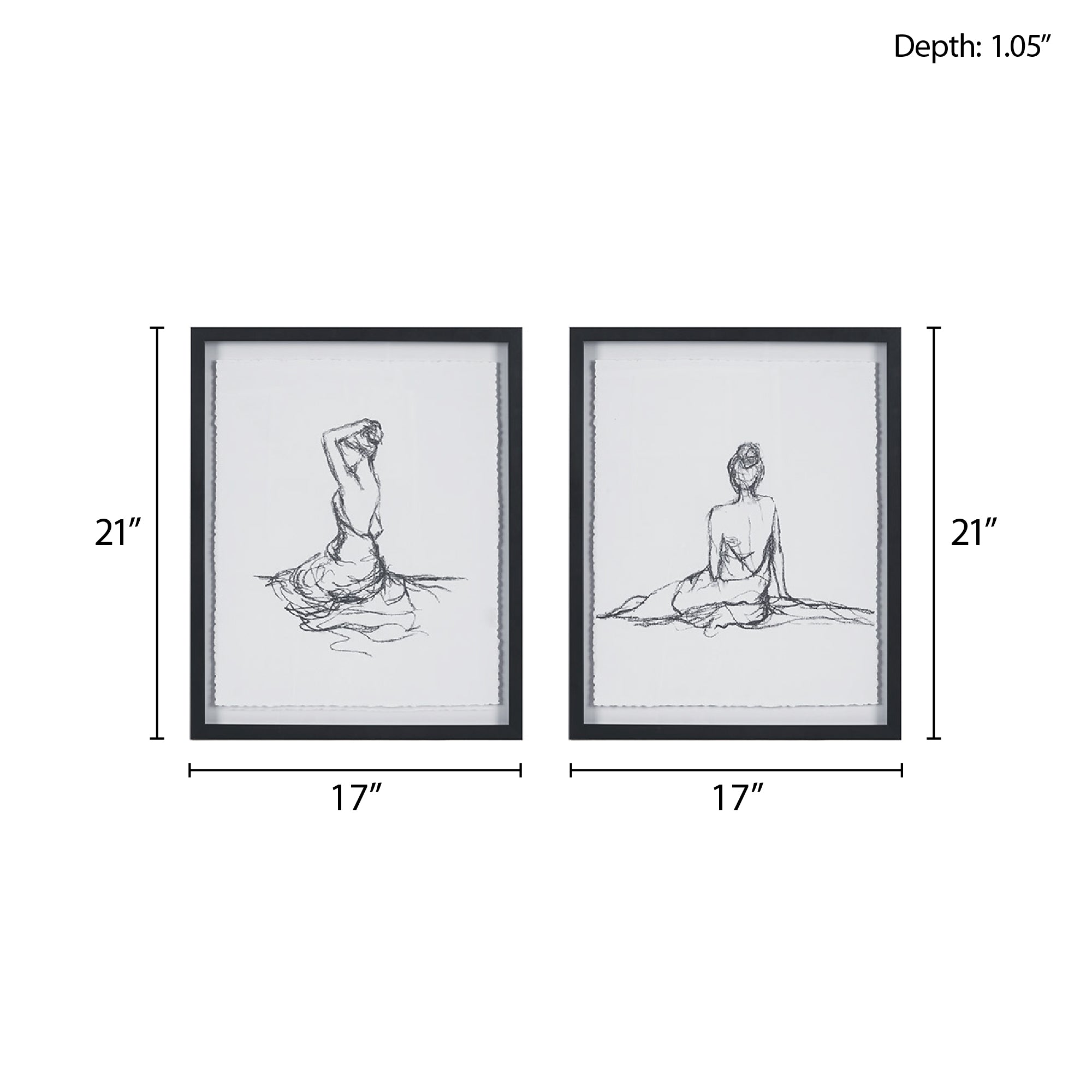 black/white-17"w x 21"h x 1.05"d (2)