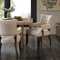 cream-23.25"w x 23.75"d x 35"h  (2) 23.25"w x 18.5"d x 20"h 25.5"