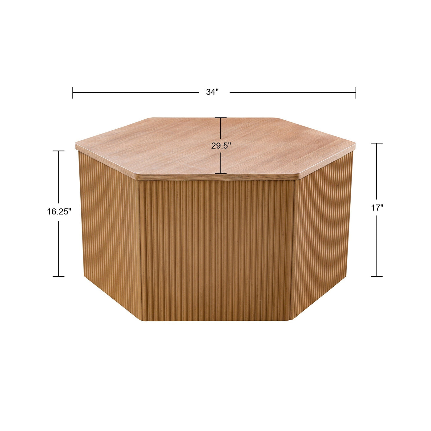 natural-34"w x 29.5"d x 17"h 85lbs