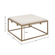 ivory-35"w x 35"d x 18"h 4"t 16.25"h 13.25" 300lbs