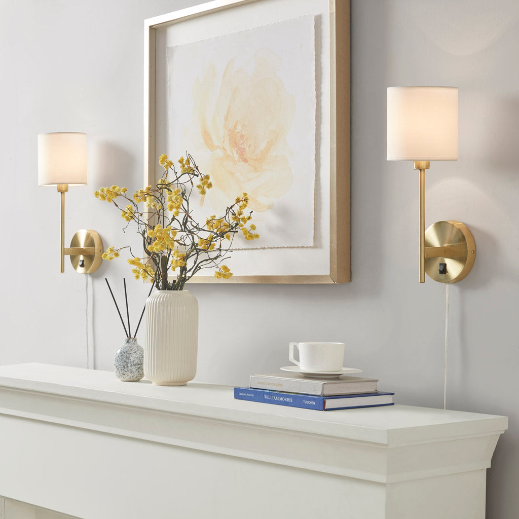 gold-5"w x 6.125"d x 14.25"h (2) 5" dia x 5.375"h 1" dia x 2"h 60"