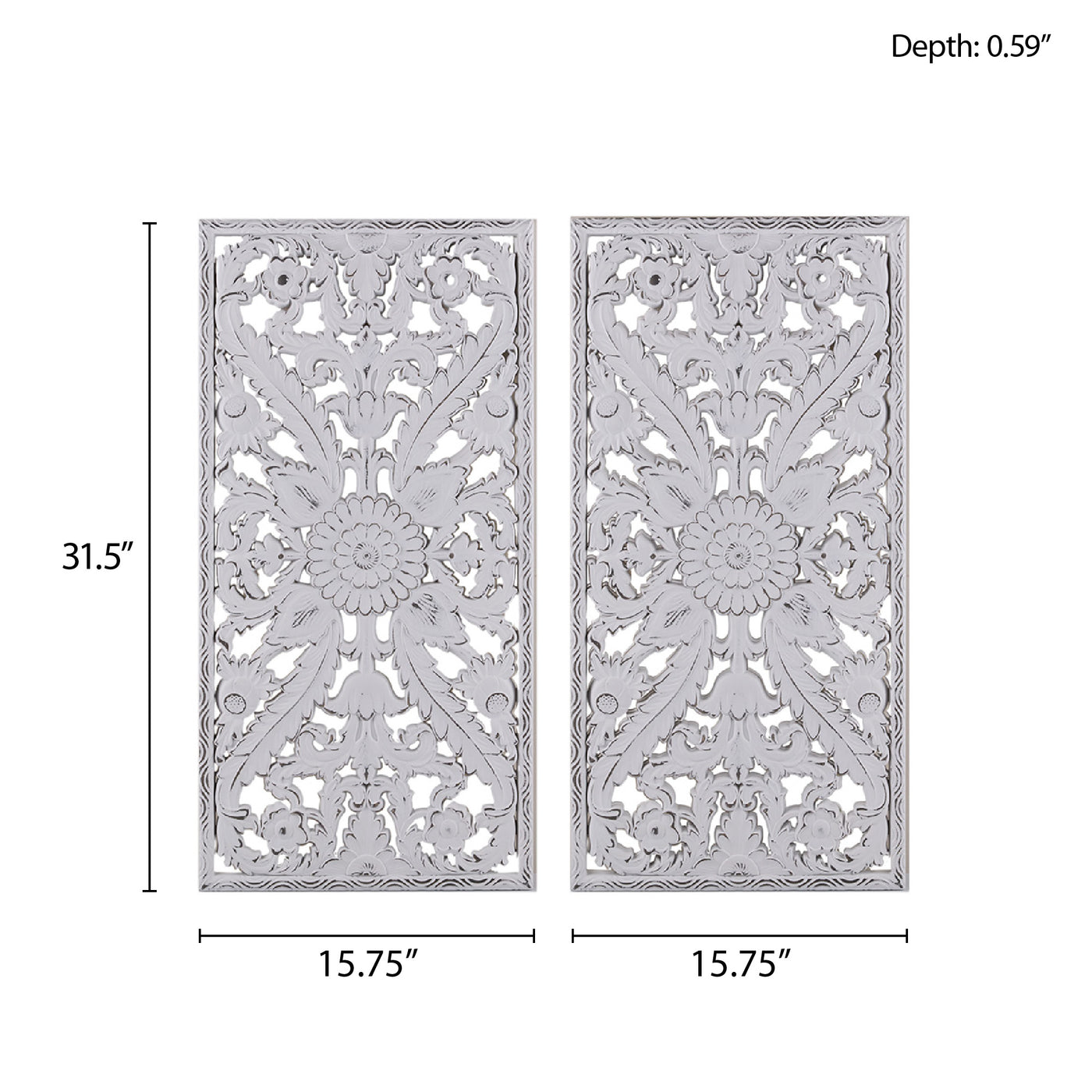 white-15.75"w x 31.5"h x 0.59"d (2)
