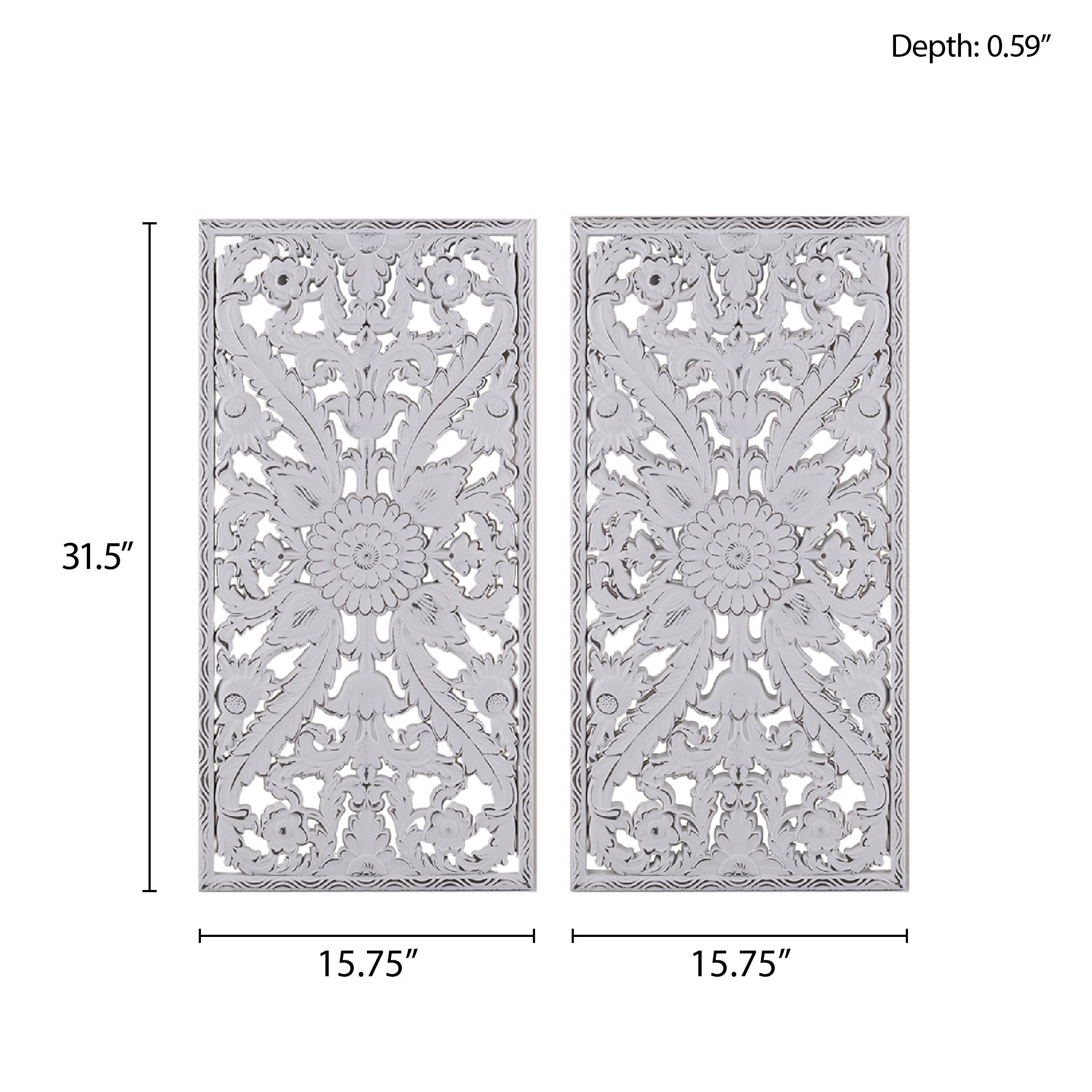 white-15.75"w x 31.5"h x 0.59"d (2)