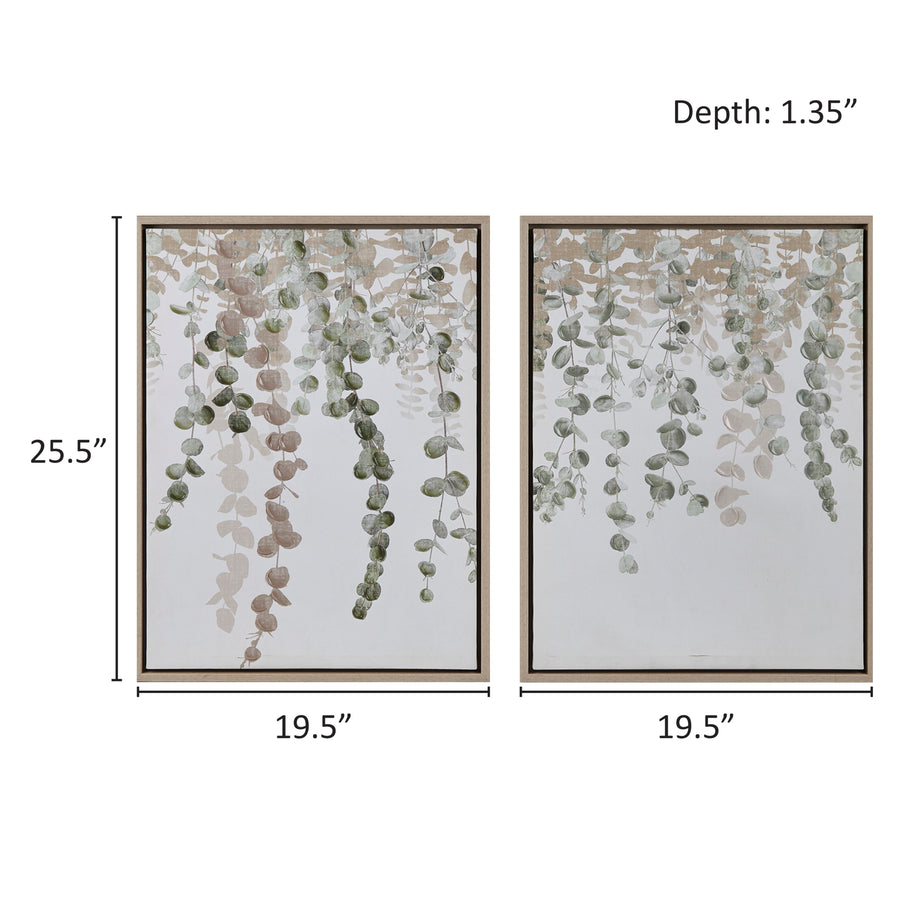 green-19.5"w x 25.5"h x 1.35"d (2) 18"w x 24"h