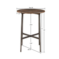 light brown-dia. 30" x 42"h 30"w x 30"d x 0.75"h 41" 1"w x 40.5"h 28.75" 28.75"