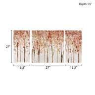 red-27"w x 27"h x 1.5"d 13.5"w x 27"h x 1.5"d (2)